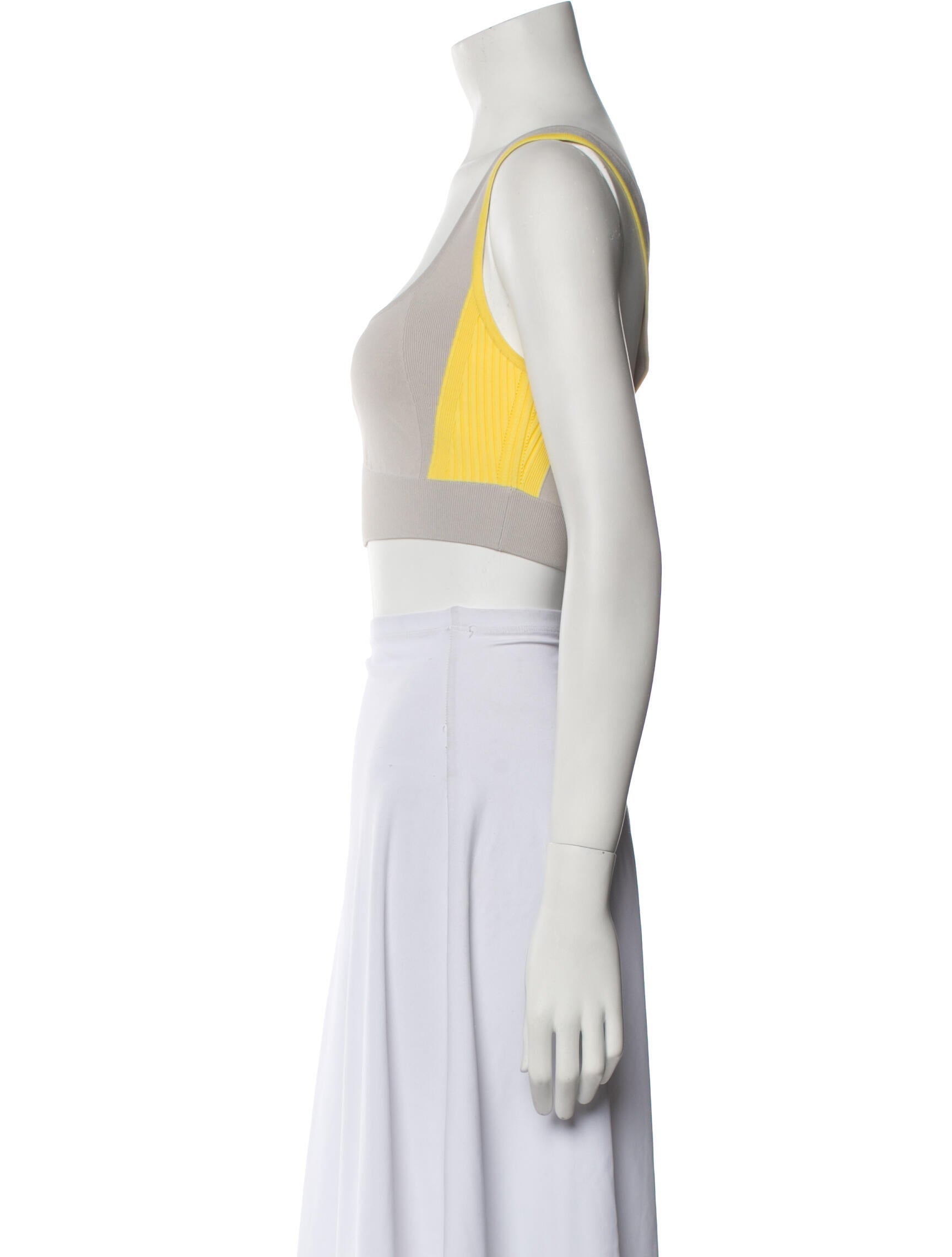 Hermès Square Neckline Sleeveless Crop Top